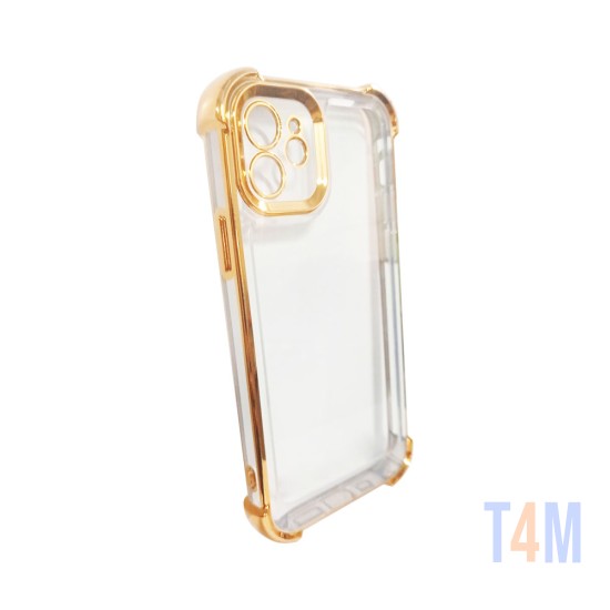 Hard Silicone Case with Camera Lens Q Series for Apple iPhone 11 Gold